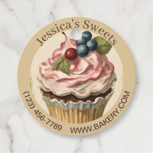 Etiquetas Para Lembrancinhas Vintage Dessert Bakery Baker Caterer Cupcake