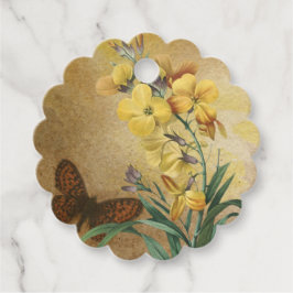 Etiquetas Para Lembrancinhas Vintage Floral Amarelo Russo