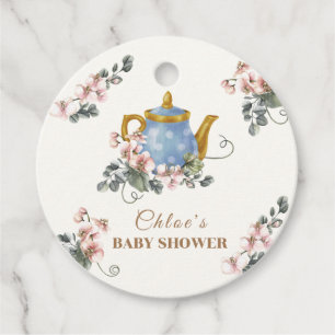 Etiquetas Para Lembrancinhas Vintage Girly Wildflower Tea Chá de fraldas