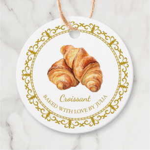 Etiquetas Para Lembrancinhas Vintage Homemade Croissant Hang Tag