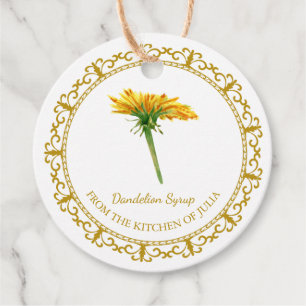 Etiquetas Para Lembrancinhas Vintage Homemade Dandelion Syrup Hang Tag