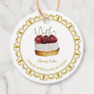 Etiquetas Para Lembrancinhas Vintage Homemade Dessert Cherry Cake Hang Tag