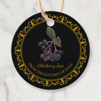 Etiquetas Para Lembrancinhas Vintage Homemade Elderberry Jam Hang Tag l Black
