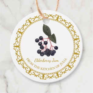 Etiquetas Para Lembrancinhas Vintage Homemade Elderberry Jam Hang Tag l White