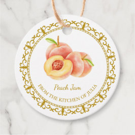 Etiquetas Para Lembrancinhas Vintage Homemade Peach Jam Hang Tag l White