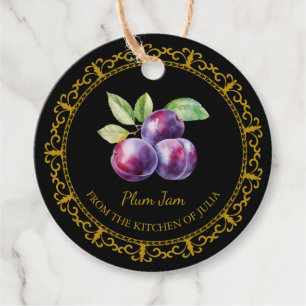 Etiquetas Para Lembrancinhas Vintage Homemade Plum Jam Hang Tag l Black