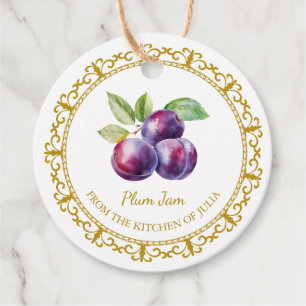Etiquetas Para Lembrancinhas Vintage Homemade Plum Jam Hang Tag l White