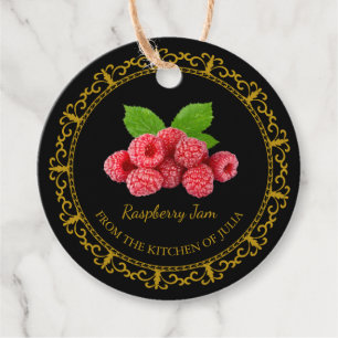 Etiquetas Para Lembrancinhas Vintage Homemade Raspberry Jam Hang Tag l Black