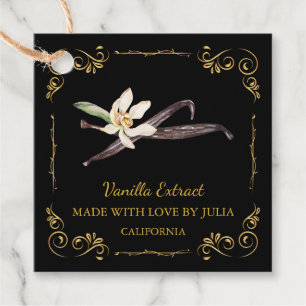 Etiquetas Para Lembrancinhas Vintage Homemade Vanilla Extract Square Hang Tag