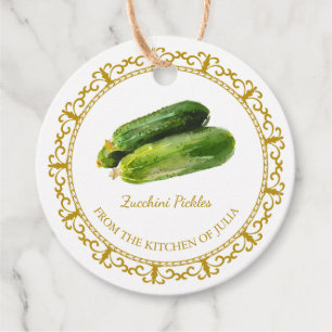 Etiquetas Para Lembrancinhas Vintage Homemade Zucchini Pickle Hang Tag