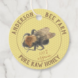 Etiquetas Para Lembrancinhas Vintage Honeybee & Honeycomb | Jar de mel