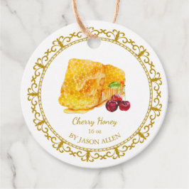 Etiquetas Para Lembrancinhas Vintage Honeycomb Cherry Infuso Honey Hang Tag