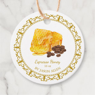 Etiquetas Para Lembrancinhas Vintage Honeycomb Espresso Infusso Mel Hang Tag