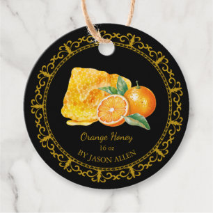 Etiquetas Para Lembrancinhas Vintage Honeycomb Laranja Mel Perfundida Tag