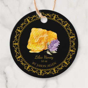 Etiquetas Para Lembrancinhas Vintage Honeycomb Lilac Mel Perfundida Tag