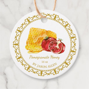 Etiquetas Para Lembrancinhas Vintage Honeycomb Pomegranate Honey Hang Tag