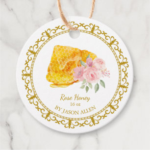 Etiquetas Para Lembrancinhas Vintage Honeycomb Rosa Infuso Mel Hang Tag