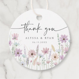 Etiquetas Para Lembrancinhas Vintage Pastel Wildflower Wedding Thank You