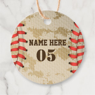 Etiquetas Para Lembrancinhas Vintage Personalizado Nome do Baseball Número Retr
