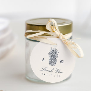 Etiquetas Para Lembrancinhas Vintage Pineapple Casamento Monograma Obrigado