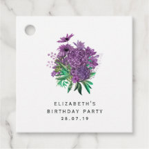 Vintage Purple e Ivory Floral Damask