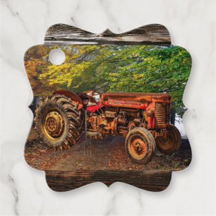 Etiquetas Para Lembrancinhas Vintage Red Fazenda Trator