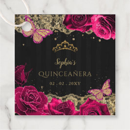 Etiquetas Para Lembrancinhas Vintage Rosas Rosa Negras Lace Dourado Quinceañera