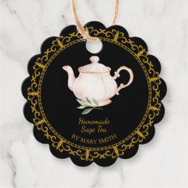 Etiquetas Para Lembrancinhas Vintage Teapot Homemade Sage Tea Hang Tag