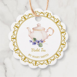 Etiquetas Para Lembrancinhas Vintage Teapot Homemade Violet Tea Hang Tag