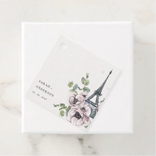 Etiquetas Para Lembrancinhas Vintage Watercolor Torre Eiffel Casamento Floral