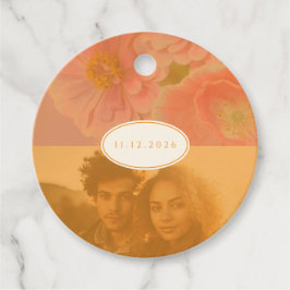 Etiquetas Para Lembrancinhas Vintage Wildflower Pink Poppy Casamento