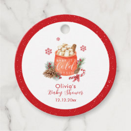 Etiquetas Para Lembrancinhas Vintage Winter Snowflake Festive Smore Baby Shower
