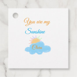 Etiquetas Para Lembrancinhas Você é minha nuvem de raios solares laranja amarel