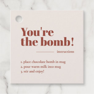 Etiquetas Para Lembrancinhas Você é o favorito da bomba de chocolate quente T