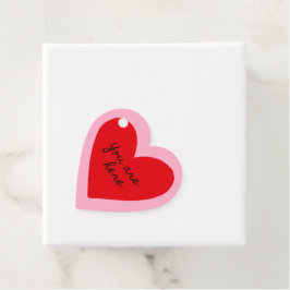 Etiquetas Para Lembrancinhas Você está aqui Namorados coração vermelho