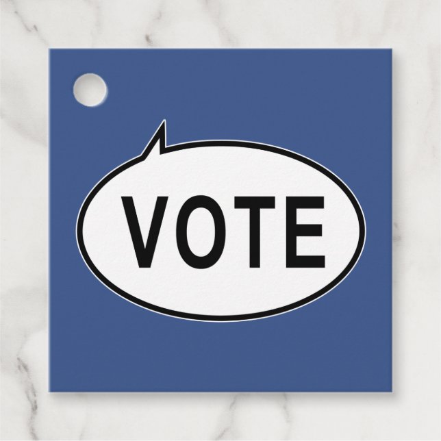 Etiquetas Para Lembrancinhas VOTAÇÃO - Azul (Frente)