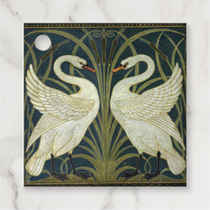 Etiquetas Para Lembrancinhas Walter Crane Swan & Rush e Íris Vitorianos