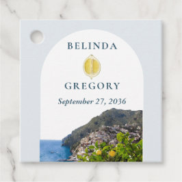 Etiquetas Para Lembrancinhas Watercolor Amalfi Coast Arch Italy Lemons Wedding