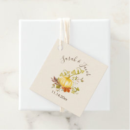 Etiquetas Para Lembrancinhas Watercolor Autumn Pumpkin e Deixa Casamento