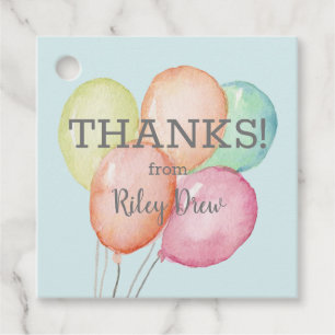 Etiquetas Para Lembrancinhas Watercolor Balloon Bunch Obrigado