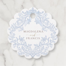 Etiquetas Para Lembrancinhas  watercolor blue crest wedding