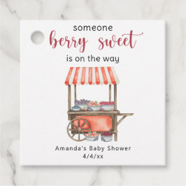 Etiquetas Para Lembrancinhas Watercolor Cart Berries Baby shower