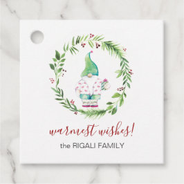 Etiquetas Para Lembrancinhas Watercolor Christmas Gnomo