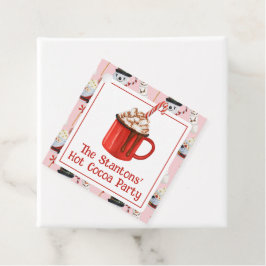 Etiquetas Para Lembrancinhas Watercolor Christmas Hot Chocolate Cocoa