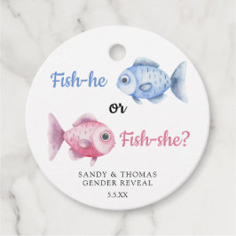 Etiquetas Para Lembrancinhas Watercolor Fishing Gender Reveal