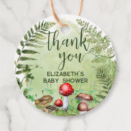 Etiquetas Para Lembrancinhas Watercolor Forest Ferns Mushroom Greenery Script