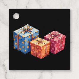 Etiquetas Para Lembrancinhas Watercolor gift boxes  illustration square