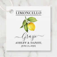 Watercolor Lemon Limoncello Wedding Grazie