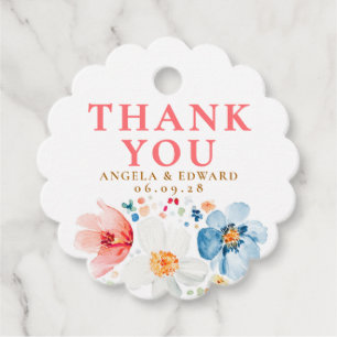 Etiquetas Para Lembrancinhas Watercolor Wildflower Elegant Boho Muito Obrigado