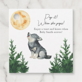 Etiquetas Para Lembrancinhas Watercolor Wolf Baby Shower Pop it! When she pops